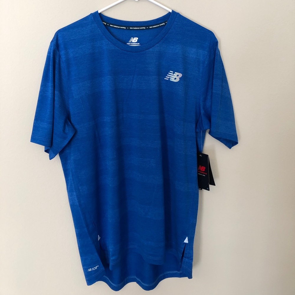 New Balance Run Clue Blue Tee Shirt - L